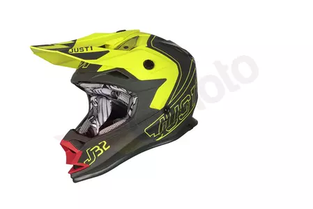 Just1 J32 Kids Vertigo grigio/rosso/giallo fluo YM casco moto cross/enduro - KASORI1138