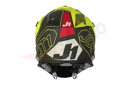 Just1 J32 Kids Vertigo grau/rot/fluo gelb YL Motorrad Cross/Enduro Helm-5