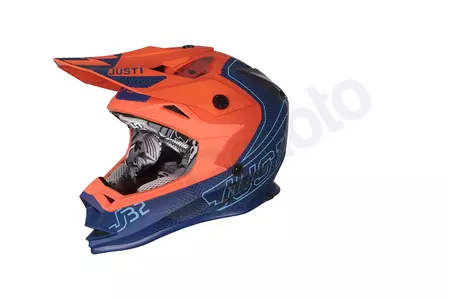 Just1 J32 Kids Vertigo blu/arancio fluo YM casco da moto cross/enduro - KASORI1141