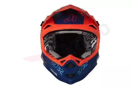 Just1 J32 Kids Vertigo blu/arancio fluo YL casco da moto cross/enduro-3