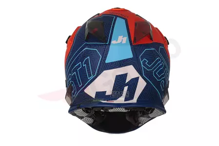 Just1 J32 Kids Vertigo blau/fluo orange YL Motorrad Cross/Enduro Helm-5