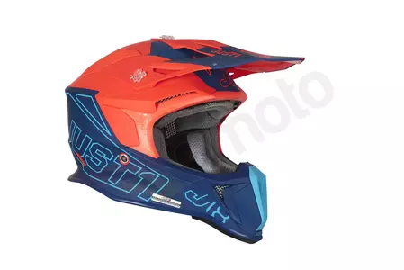 Just1 J18 Vertigo blå/vit/fluo orange matt L motorcykel cross/enduro hjälm-2