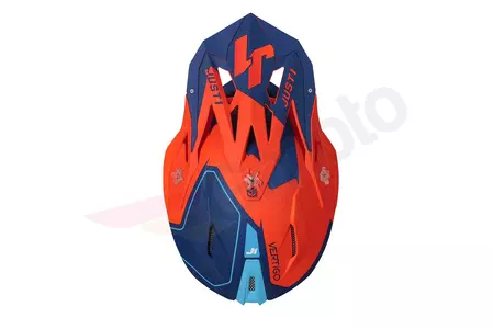 Just1 J18 Vertigo bleu/blanc/orange fluo mat XL casque moto cross/enduro-4