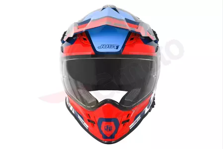 Motocyklová prilba Just1 J34 Pro Tour červená/modrá L-4