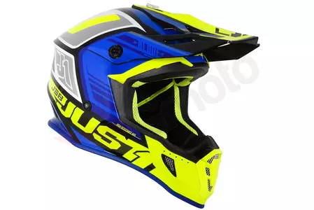 Kask motocyklowy cross/enduro Just1 J38 Blade blue/fluo yellow/black S-2