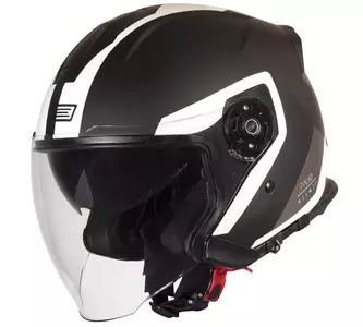 "Origine Palio 2.0 Techy" baltos/juodos spalvos S atviro veido motociklininko šalmas-1