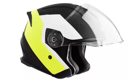Origine Palio 2.0 Techy giallo fluo/nero casco moto aperto S-2