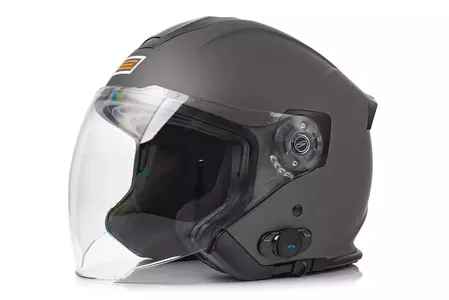 Origine Palio 2.0 + BT titânio sólido mate capacete aberto de motociclista L-2