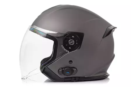 Origine Palio 2.0 + BT titânio sólido mate capacete aberto de motociclista L-3
