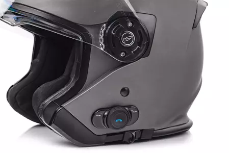 Origine Palio 2.0 + BT titânio sólido mate capacete aberto de motociclista L-8