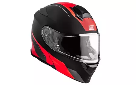 Origine Delta Basic Division fluo sarkanā/melnā krāsā XS motociklista ķivere ar žokli-2