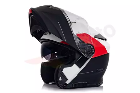 Kask motocyklowy szczękowy Origine Delta Basic Virgin red/black/titanium mat S-1