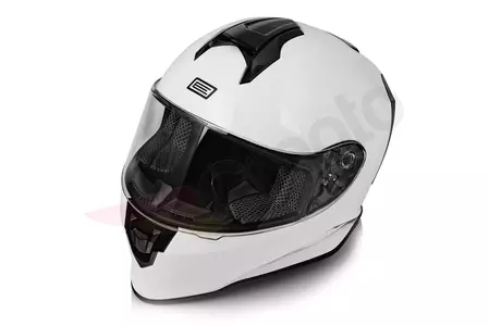 Origine Dinamo Kids jednobojna bijela sjajna YL motociklistička kaciga koja pokriva cijelo lice-6