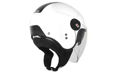 Origine Alpha Next motorcykelhjälm med öppet ansikte svart/röd/vit fluo L-2
