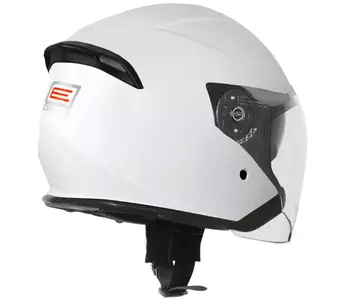Origine Palio 2.0 massiv weiß glänzend L offenes Gesicht Motorradhelm-3