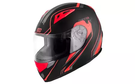 Origine Tonale power raudonos/juodos spalvos integruotas motociklininko šalmas L - KASORI432