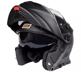 Origine Delta Basic negru solid negru mat L maxilar cască de motocicletă cu mandibulă-2
