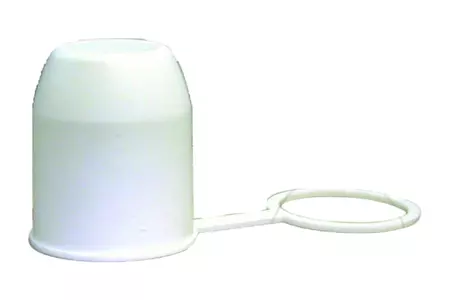 Cache-boule pour barre d'attelage blanc avec lanière - 405100