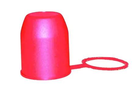 Cobertura de bola de gancho de reboque vermelha com cordão-1