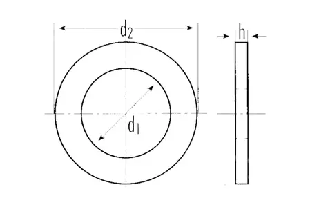 Rondelle d'étanchéité en cuivre 16x20x1,5 (100 pcs.) Prix par 100 pcs.-2