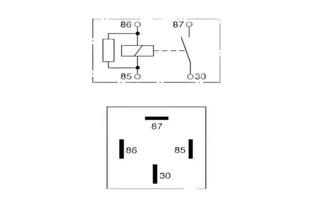 Przekaźnik sygnału dźwiękowego 12V 30A 4-pin