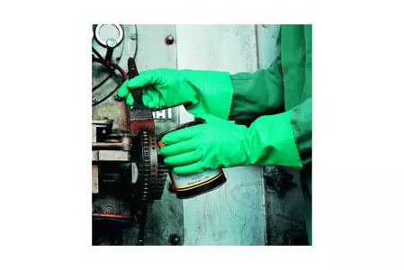 Nitrilové pracovné rukavice zelené veľkosť 10-2