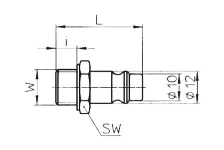 Стоманена връзка за маркуч с вътрешна резба AG 1/2 - 308-157