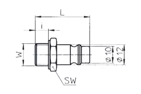 Oceľová hadicová spojka AG 1/4 s vnútorným závitom - 308-153