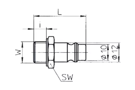 Oceľová hadicová spojka AG 3/8 vnútorný závit - 308-154
