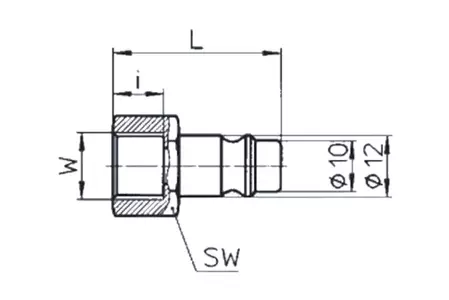Oceľová hadicová spojka IG 1/2 palca s vnútorným závitom - 308-158