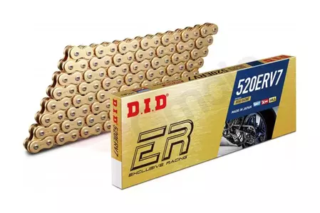 DID 520 ERV7 98 X-Ring G&G open drive chain with gold cap - DID520ERV7-98