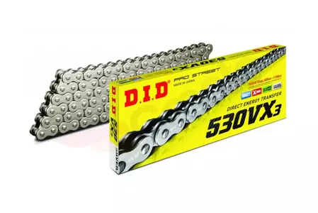 DID 530 VX3 110 X-Ring S&S otevřený hnací řetěz s krytkou stříbrný - DID530VX3S&S-110
