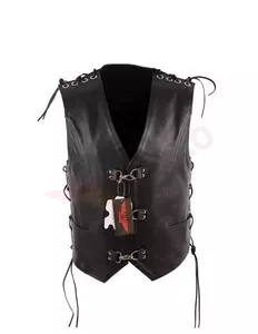 Kožená vesta L&J Rypard s vázanými boky M-3