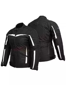 Naisten tekstiilinen moottoripyöräilijän takki L&J Rypard City Pro Lady musta/valkoinen 2XL - KTD020/2XL