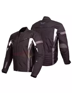 L&J Rypard City Pro textilná bunda na motorku čierna/biela S-1