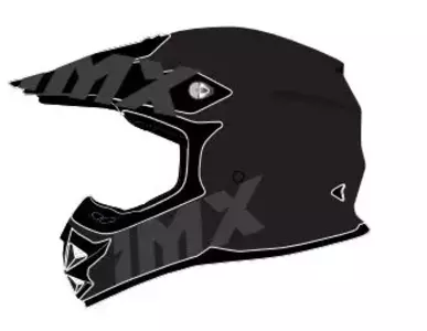 IMX FMX-02 enduro motociklininko šalmas juodos spalvos S-2