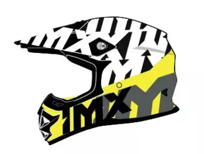 IMX FMX-01 Junior Enduro-Motorradhelm schwarz/weiß/gelb/grau YL - 3531911-029-YL