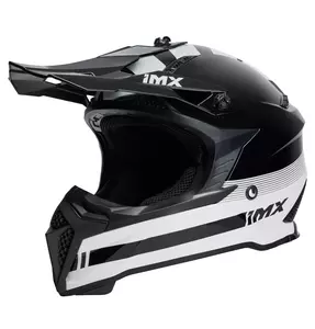 IMX FMX-02 enduro motocikla ķivere melna/balta 2XL - 3502211-014-2XL