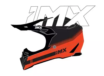 IMX FMX-02 enduro motocikla ķivere melna/arkana/balta S-4