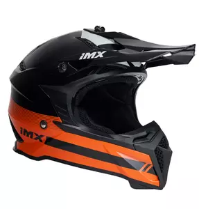 Capacete de motociclismo de enduro IMX FMX-02 preto/laranja/branco L-2