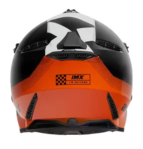 Capacete de motociclismo de enduro IMX FMX-02 preto/laranja/branco L-4