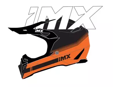 Capacete de motociclismo de enduro IMX FMX-02 preto/laranja/branco L-6