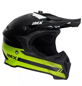 IMX FMX-02 enduro motoristična čelada črna/fluo rumena/bela M-5