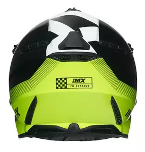 Capacete de motociclismo de enduro IMX FMX-02 preto/amarelo fluo/branco L-2