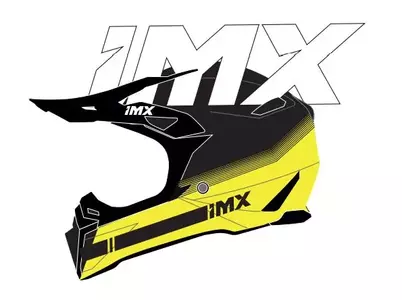 IMX FMX-02 casque moto enduro noir/jaune fluo/blanc L-3