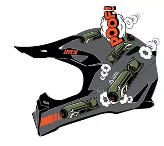 Capacete de motociclismo de enduro IMX FMX-02 Dropping Bombs XL-3
