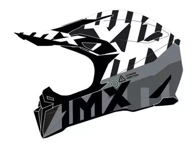 IMX FMX-02 Graphic sort/hvid/grå XS enduro motorcykelhjelm - 3502214-071-XS
