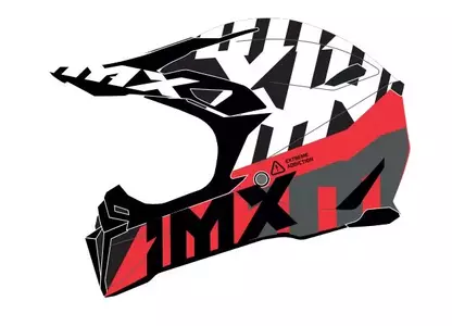 Casco moto enduro IMX FMX-02 Graphic negro/blanco/rojo/gris XS-1
