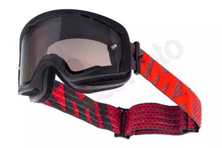 Occhiali da moto IMX Endurance Flip nero opaco/rosso colorato + vetro trasparente-5