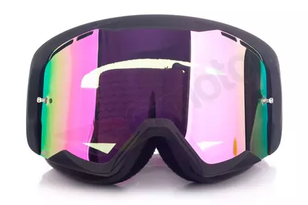 IMX Endurance Flip motorcykelbriller mat sort/pink spejlglas pink + transparent-2